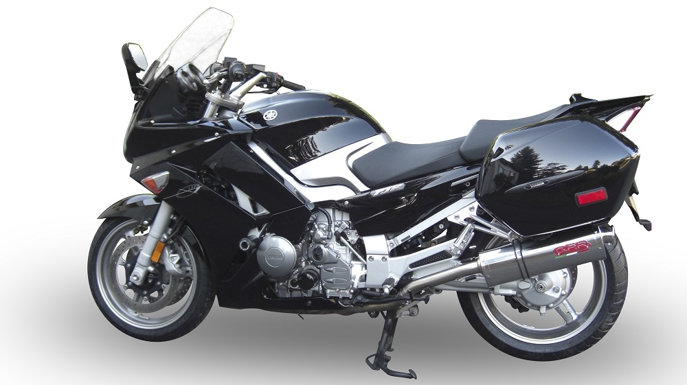 Pot echappement compatible avec Yamaha Fjr 1300 2017-2020, Trioval, Paire de pot d'échappement homologuées, livrées avec db killer amovible et raccords spécifiques 