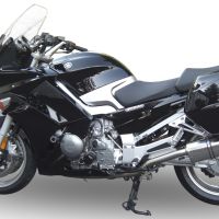 Pot echappement compatible avec Yamaha Fjr 1300 2017-2020, Trioval, Paire de pot d'échappement homologuées, livrées avec db killer amovible et raccords spécifiques 