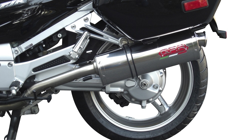Pot echappement compatible avec Yamaha Fjr 1300 2017-2020, Trioval, Paire de pot d'échappement homologuées, livrées avec db killer amovible et raccords spécifiques 