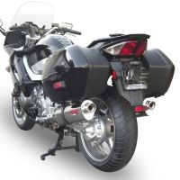 Pot echappement compatible avec Yamaha Fjr 1300 2017-2020, Trioval, Paire de pot d'échappement homologuées, livrées avec db killer amovible et raccords spécifiques 