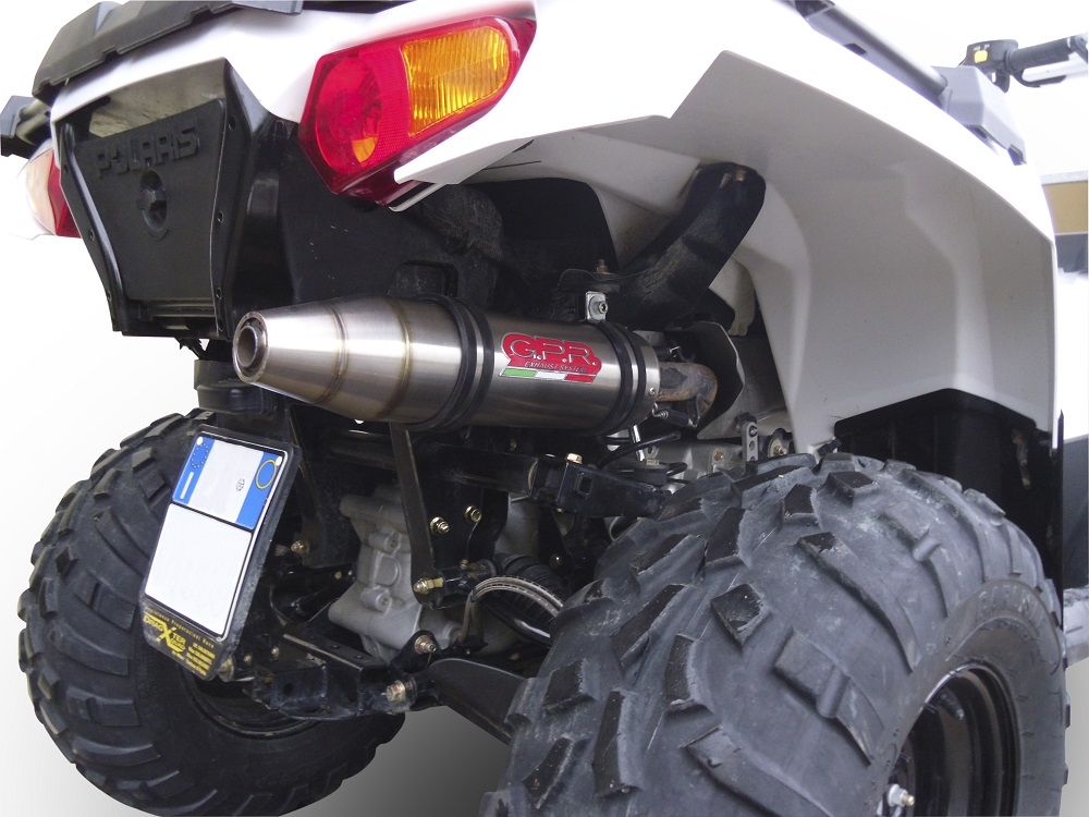 Pot echappement compatible avec Polaris Predator 500 2003-2010, Deeptone Atv, Échappement légal, homologué,silencieux avec db killer amovible et tuyau de liaison spécifique 
