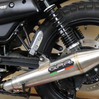 Pot echappement compatible avec Moto Guzzi V7 III Special-Stone-Carbon 2017-2018, Vintacone, Pot echappement racing, ligne complet, fourni avec collecteur spécifique, article sans homologation 