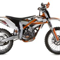 Pot echappement compatible avec Ktm Freeride 350 4T 2012-2017, Deeptone Inox, Paire de pot d'échappement homologuées, livrées avec db killer amovible et raccords spécifiques 