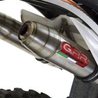 Pot echappement compatible avec Ktm Freeride 350 4T 2012-2017, Deeptone Inox, Paire de pot d'échappement homologuées, livrées avec db killer amovible et raccords spécifiques 
