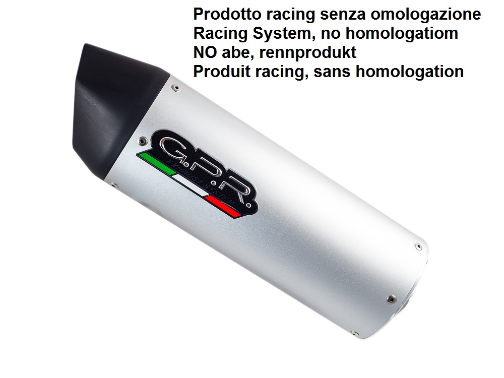 Pot echappement compatible avec Tuning TUNING 1980-2021, Furore alluminio, Silencieux racing à adapter au collecteur d'origine, livré avec db killer amovible 