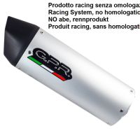 Pot echappement compatible avec Tuning TUNING 1980-2021, Furore alluminio, Silencieux racing à adapter au collecteur d'origine, livré avec db killer amovible 