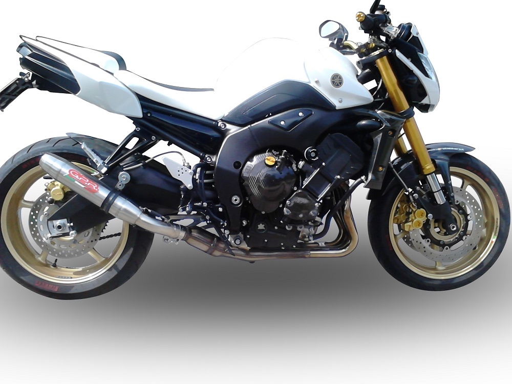 Pot echappement compatible avec Yamaha Fz 8 2010-2016, Deeptone Inox, Échappement légal, homologué,silencieux avec db killer amovible et tuyau de liaison spécifique 