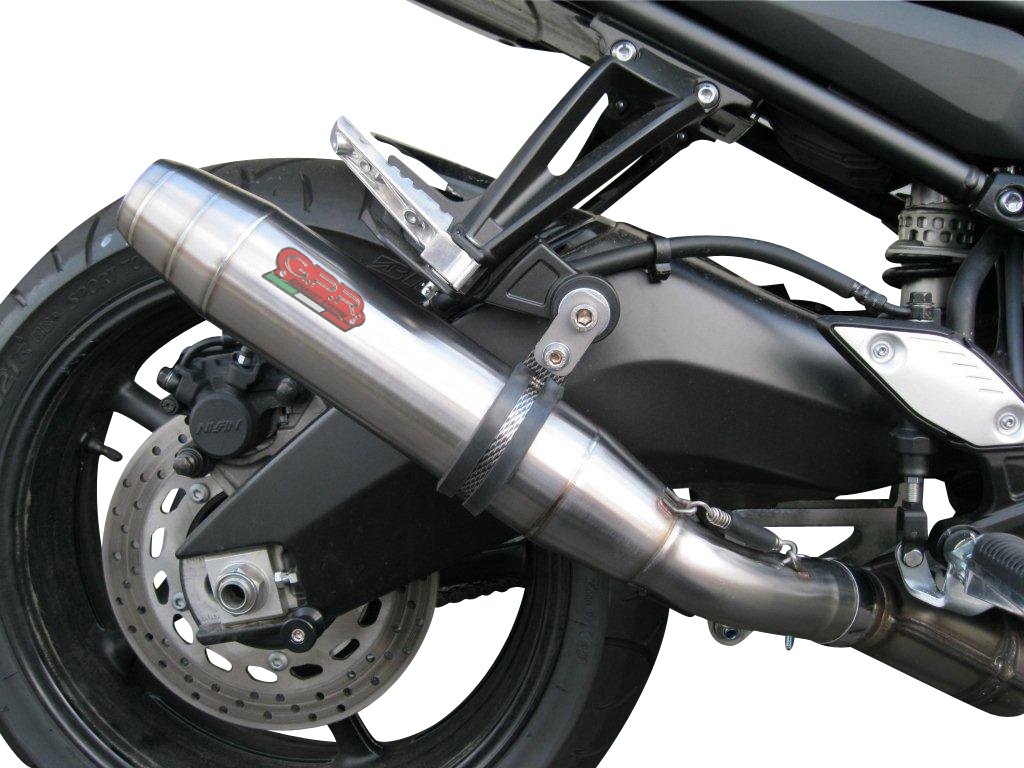 Pot echappement compatible avec Yamaha Fz 8 2010-2016, Deeptone Inox, Échappement légal, homologué,silencieux avec db killer amovible et tuyau de liaison spécifique 
