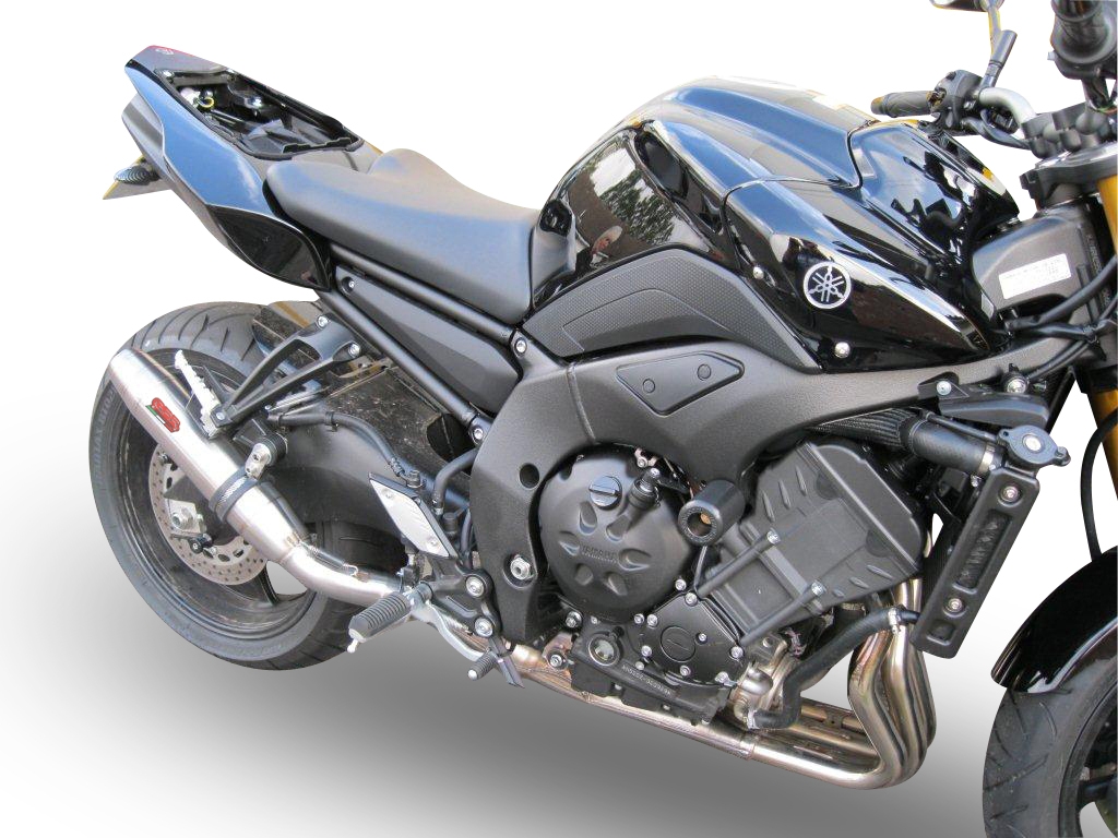 Pot echappement compatible avec Yamaha Fz 8 2010-2016, Deeptone Inox, Échappement légal, homologué,silencieux avec db killer amovible et tuyau de liaison spécifique 