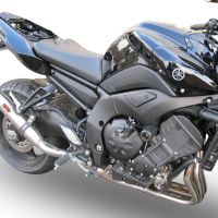 Pot echappement compatible avec Yamaha Fz 8 2010-2016, Deeptone Inox, Échappement légal, homologué,silencieux avec db killer amovible et tuyau de liaison spécifique 