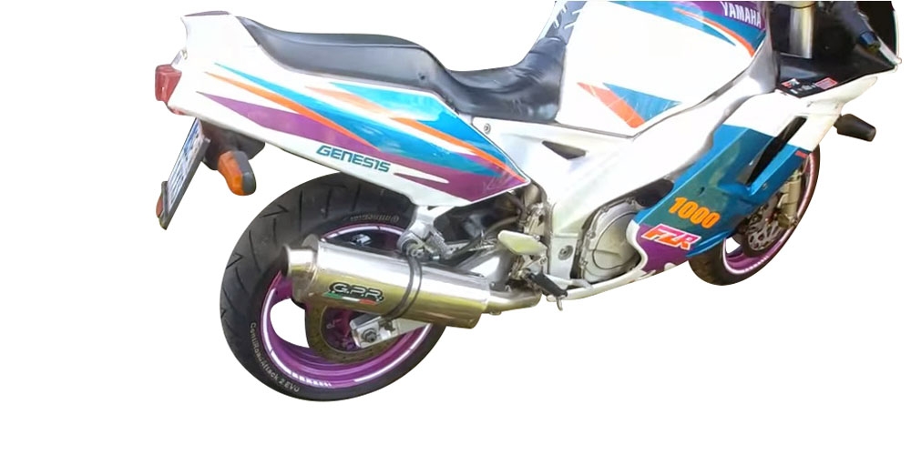 Pot echappement compatible avec Yamaha Fzr 1000 Ex-Up 1989-1990, Trioval, Échappement légal, homologué,silencieux avec db killer amovible et tuyau de liaison spécifique 