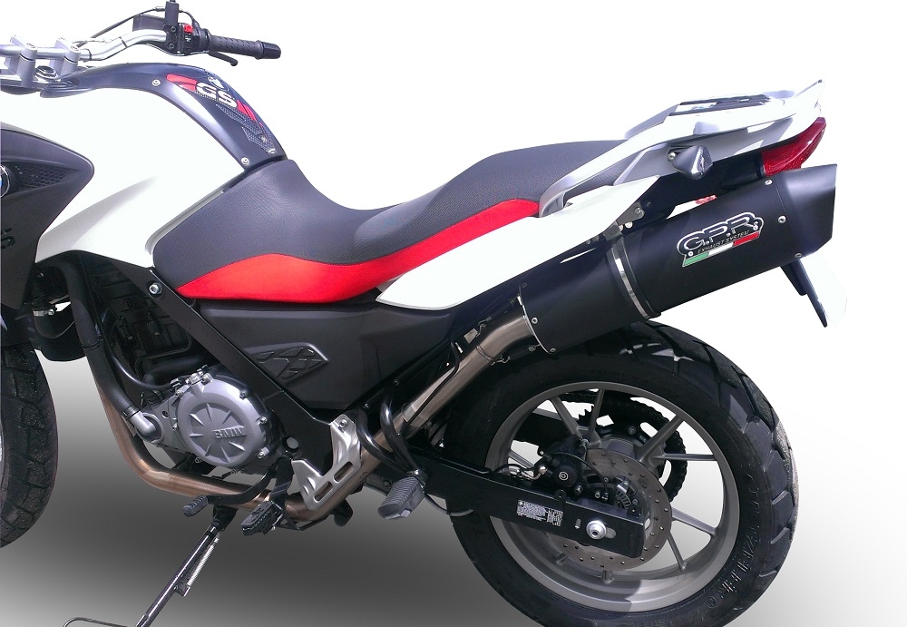 Pot echappement compatible avec Bmw G 650 Gs -Sertao 2010-2016, Furore Poppy, Échappement légal, homologué,silencieux avec db killer amovible et tuyau de liaison spécifique 