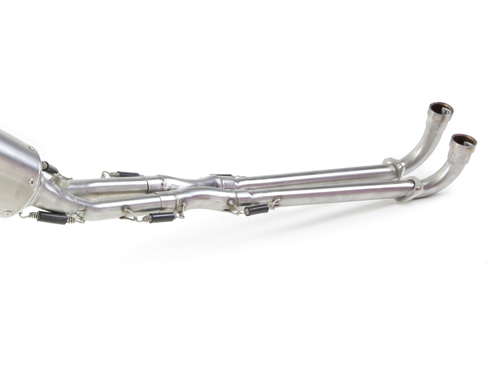 Pot echappement compatible avec Yamaha T-Max 500 2001-2011, Gpe Ann. Poppy, Homologué et légal, système d'échappement complet, avec db killer amovible 