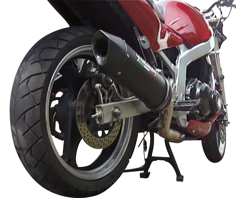 Pot echappement compatible avec Suzuki Gs 500 E - F 1989-2007, Furore Nero, Échappement légal, homologué,silencieux avec db killer amovible et tuyau de liaison spécifique 