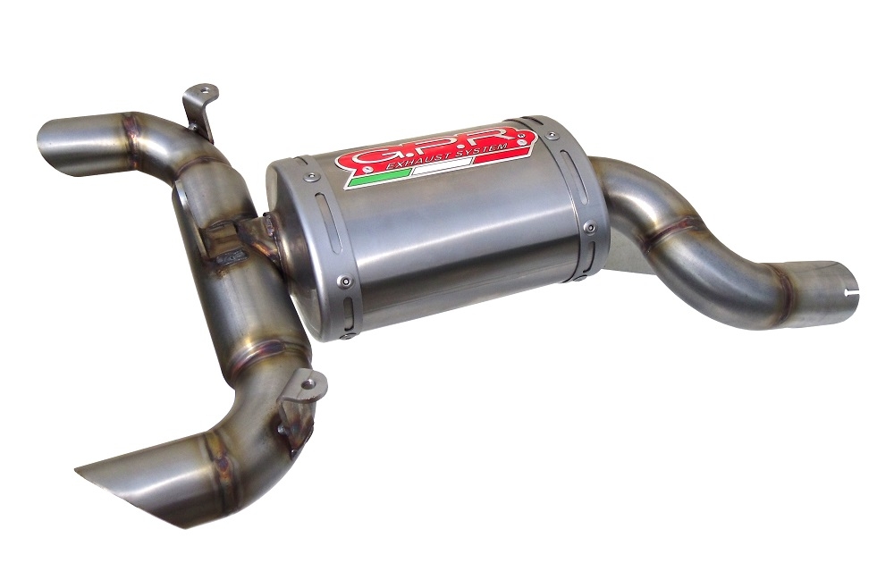 Pot echappement compatible avec Suzuki Gsr 600 2006-2011, Titanium Oval , Échappement légal, homologué,silencieux avec db killer amovible et tuyau de liaison spécifique 