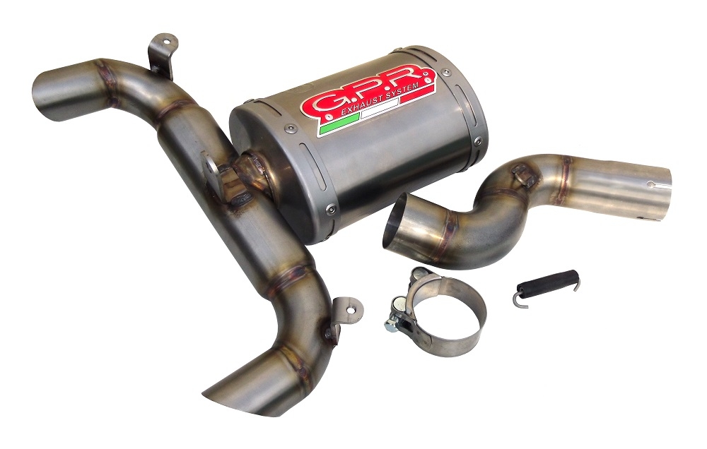 Pot echappement compatible avec Suzuki Gsr 600 2006-2011, Titanium Oval , Échappement légal, homologué,silencieux avec db killer amovible et tuyau de liaison spécifique 