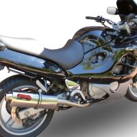 Pot echappement compatible avec Suzuki Gsf 600 Bandit - S 1995-2005, Trioval, Échappement légal, homologué,silencieux avec db killer amovible et tuyau de liaison spécifique 