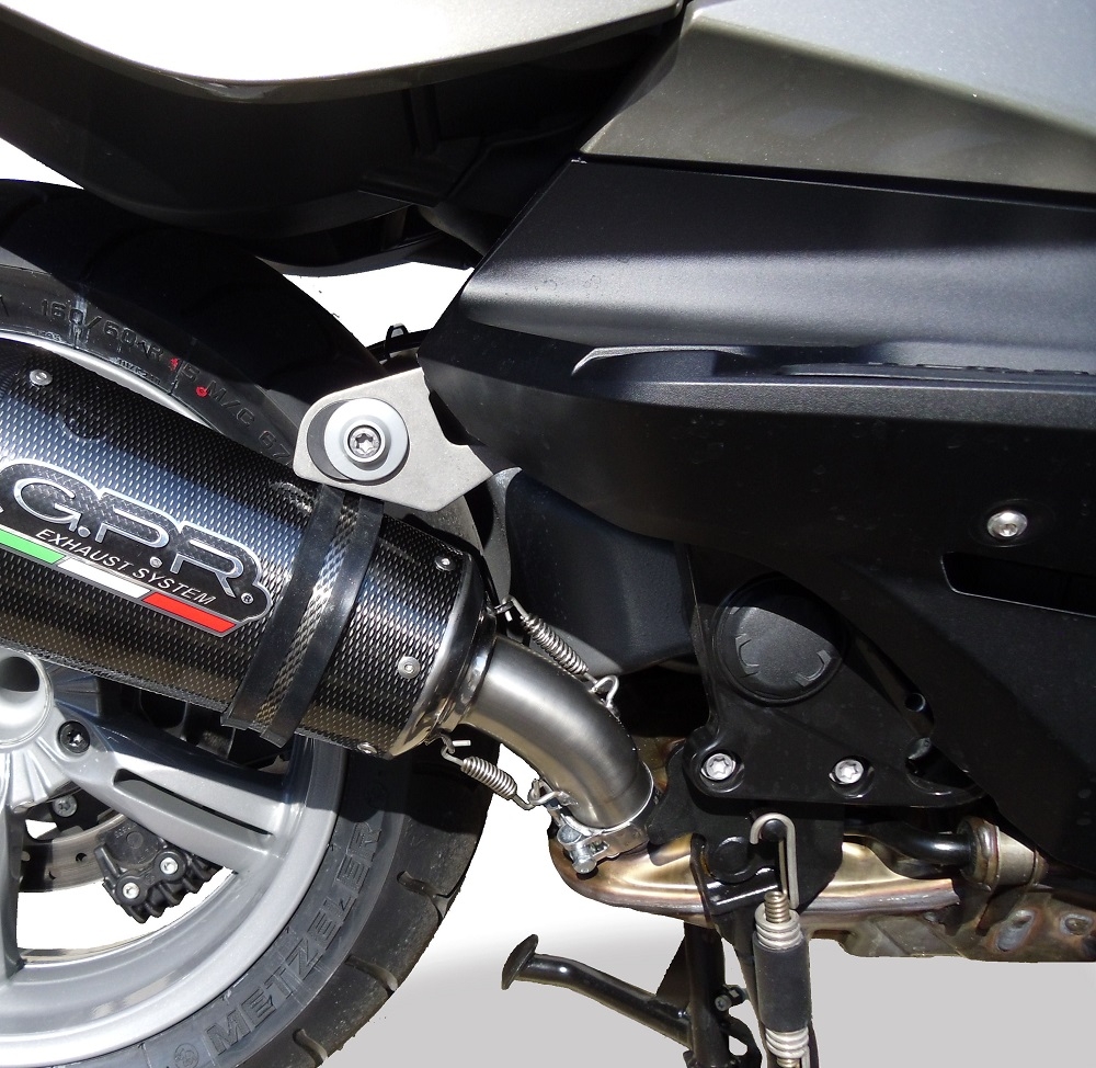 GPR pot echappement compatible avec  Bmw C 650 Gt 2012-2015, New Grand Prix Evo Poppy, Échappement légal, homologué,silencieux avec db killer amovible et tuyau de liaison spécifique 