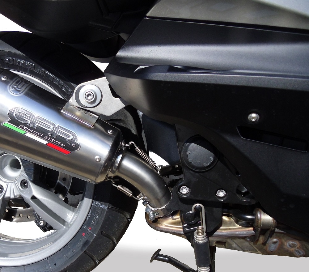 GPR pot echappement compatible avec  Bmw C 650 Gt 2012-2015, New Grand Prix Evo Titanium, Échappement légal, homologué,silencieux avec db killer amovible et tuyau de liaison spécifique 