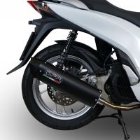 GPR pot echappement compatible avec  Honda Dylan 150 2000-2006, Furore Nero, Homologué et légal, système d'échappement complet, avec db killer amovible 