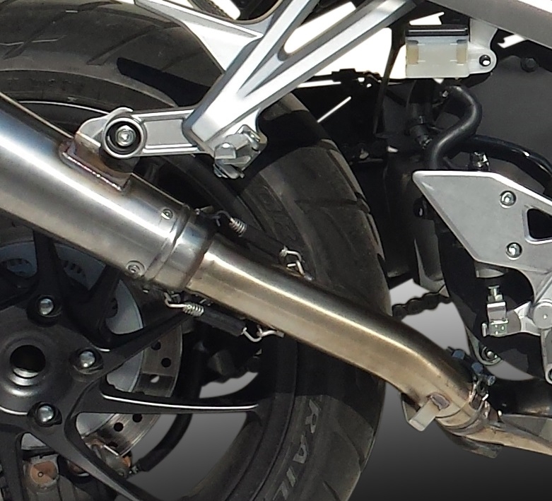 Pot echappement compatible avec Honda Crossrunner 800 Vfr 800 X 2015-2016, Powercone Evo, Échappement légal, homologué,silencieux avec db killer amovible et tuyau de liaison spécifique 