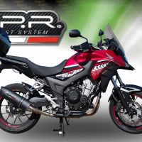 Pot echappement compatible avec Honda Cb 400 X 2019-2025, Furore Evo4 Nero, Échappement légal, homologué,silencieux avec db killer amovible et tuyau de liaison spécifique 