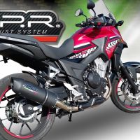 Pot echappement compatible avec Honda Cb 400 X 2019-2025, Furore Evo4 Nero, Échappement légal, homologué,silencieux avec db killer amovible et tuyau de liaison spécifique 