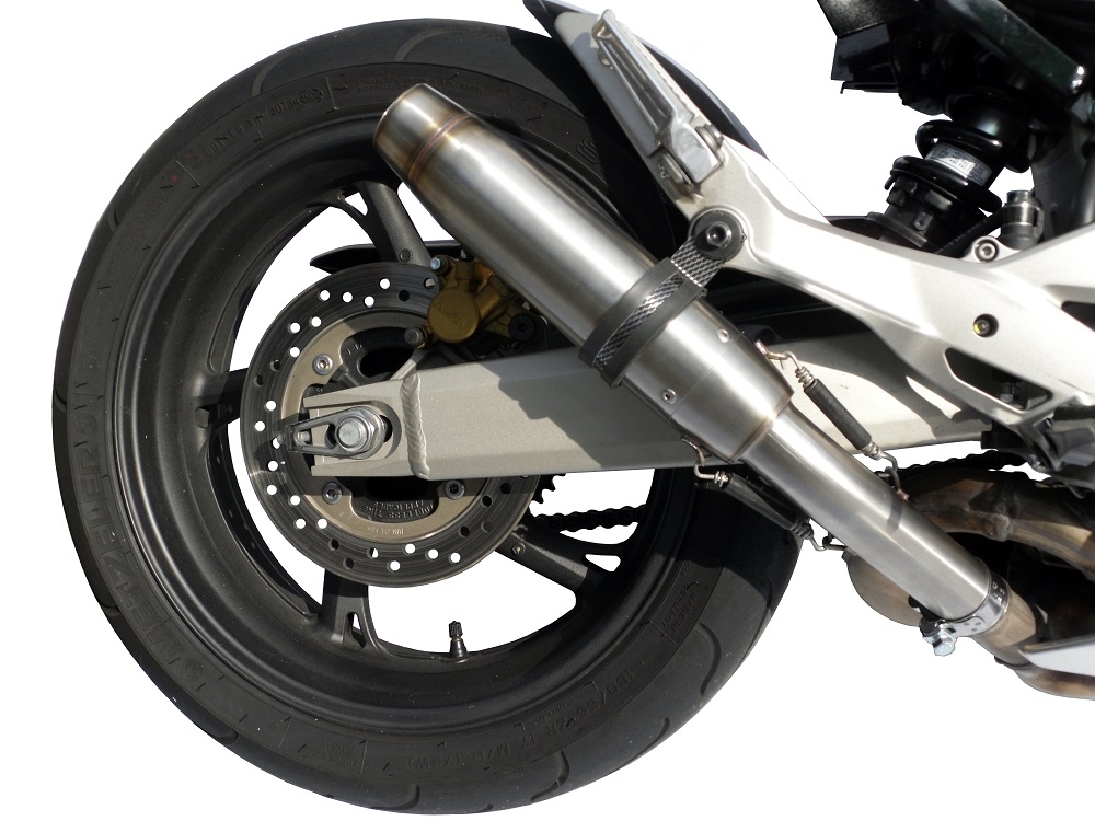 Pot echappement compatible avec Honda Cbr 600 F 2011-2014, Deeptone Inox, Échappement légal, homologué,silencieux avec db killer amovible et tuyau de liaison spécifique 
