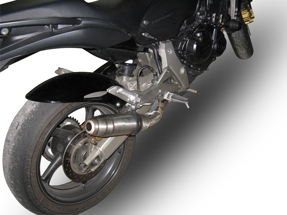 Pot echappement compatible avec Honda Cbr 600 F 2011-2014, Deeptone Inox, Échappement légal, homologué,silencieux avec db killer amovible et tuyau de liaison spécifique 