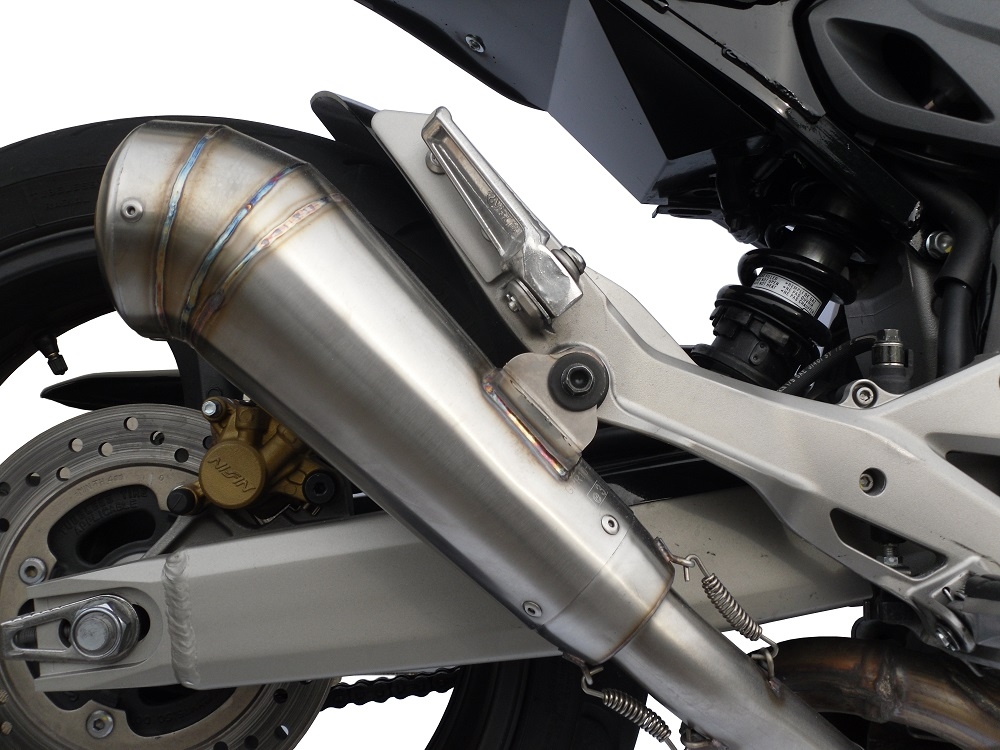 Pot echappement compatible avec Honda Cbr 600 F 2011-2014, Powercone Evo, Échappement légal, homologué,silencieux avec db killer amovible et tuyau de liaison spécifique 