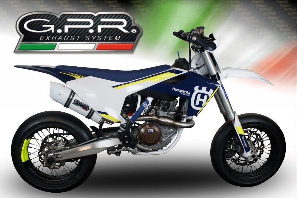 Pot echappement compatible avec Husqvarna FS 450 2016-2017, Albus Ceramic, Pot d'échappement complet racing, compris de collecteur et db killer amovible, sans homologation 