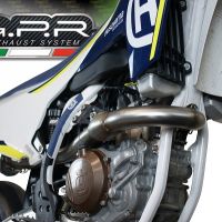 Pot echappement compatible avec Husqvarna FS 450 2016-2017, Albus Ceramic, Pot d'échappement complet racing, compris de collecteur et db killer amovible, sans homologation 