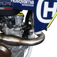 Pot echappement compatible avec Husqvarna FS 450 2016-2017, Furore Poppy, Pot d'échappement complet racing, compris de collecteur et db killer amovible, sans homologation 