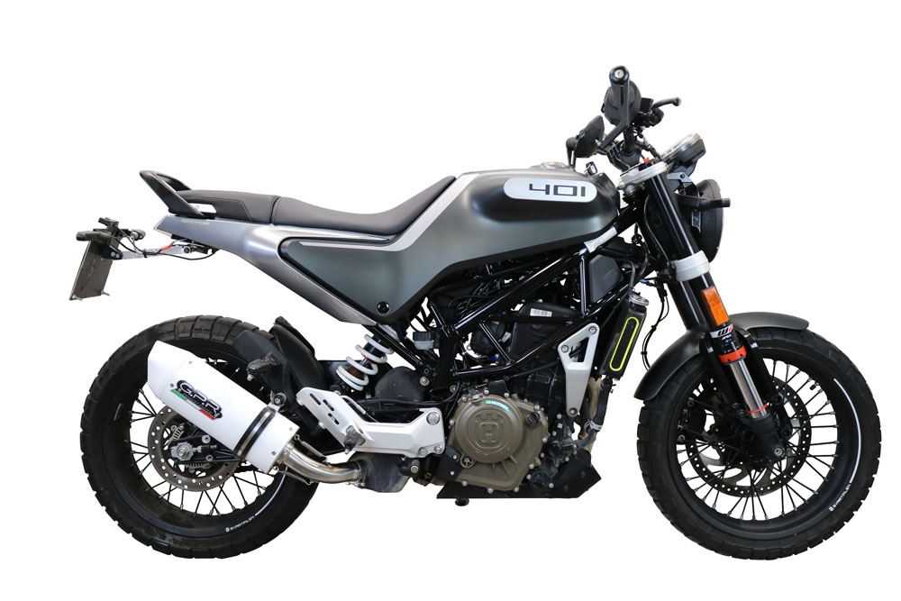 Pot echappement compatible avec Husqvarna Vitpilen 401 2021-2023, Albus Evo4, Échappement légal, homologué,silencieux avec db killer amovible et tuyau de liaison spécifique 