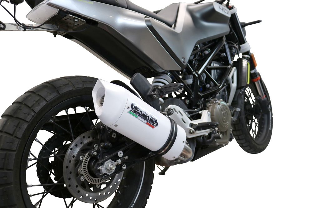 Pot echappement compatible avec Husqvarna Vitpilen 401 2021-2023, Albus Evo4, Échappement légal, homologué,silencieux avec db killer amovible et tuyau de liaison spécifique 