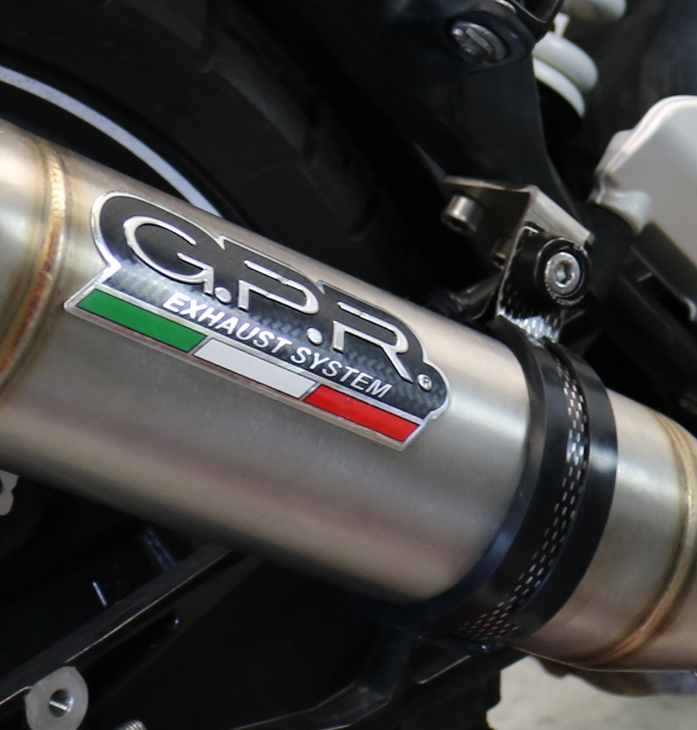 Pot echappement compatible avec Husqvarna Vitpilen 401 2021-2023, Deeptone Inox, Échappement légal, homologué,silencieux avec db killer amovible et tuyau de liaison spécifique 