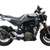 Pot echappement compatible avec Husqvarna Vitpilen 401 2020-2020, Furore Evo4 Nero, Échappement légal, homologué,silencieux avec db killer amovible et tuyau de liaison spécifique 