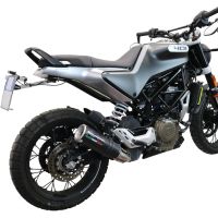Pot echappement compatible avec Husqvarna Svartpilen 401 2021-2023, M3 Black Titanium, Échappement légal, homologué,silencieux avec db killer amovible et tuyau de liaison spécifique 