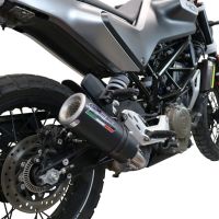 Pot echappement compatible avec Husqvarna Svartpilen 401 2021-2023, M3 Black Titanium, Échappement légal, homologué,silencieux avec db killer amovible et tuyau de liaison spécifique 
