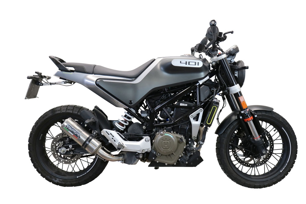 Pot echappement compatible avec Husqvarna Vitpilen 401 2020-2020, M3 Inox , Échappement légal, homologué,silencieux avec db killer amovible et tuyau de liaison spécifique 