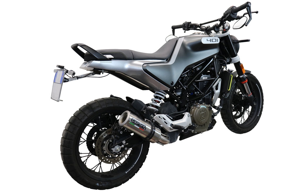 Pot echappement compatible avec Husqvarna Vitpilen 401 2020-2020, M3 Inox , Échappement légal, homologué,silencieux avec db killer amovible et tuyau de liaison spécifique 