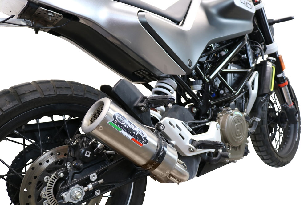 Pot echappement compatible avec Husqvarna Vitpilen 401 2020-2020, M3 Inox , Échappement légal, homologué,silencieux avec db killer amovible et tuyau de liaison spécifique 
