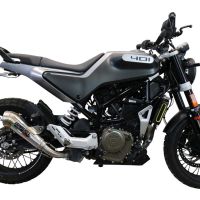 Pot echappement compatible avec Husqvarna Vitpilen 401 2020-2020, Powercone Evo, Échappement légal, homologué,silencieux avec db killer amovible et tuyau de liaison spécifique 