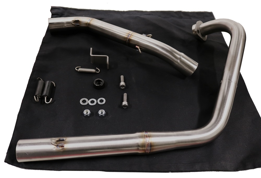 Pot echappement compatible avec Zontes Zt 125 G1 - U - U1 - Z2 2020-2024, M3 Inox , Homologué et légal, système d'échappement complet avec catalyseur et db killer amovible 