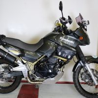 Pot echappement compatible avec Kawasaki Kle 500 1991-2007, Decatalizzatore, Suppresseur de cataliseu, décatalyseurr, article sans homologation 