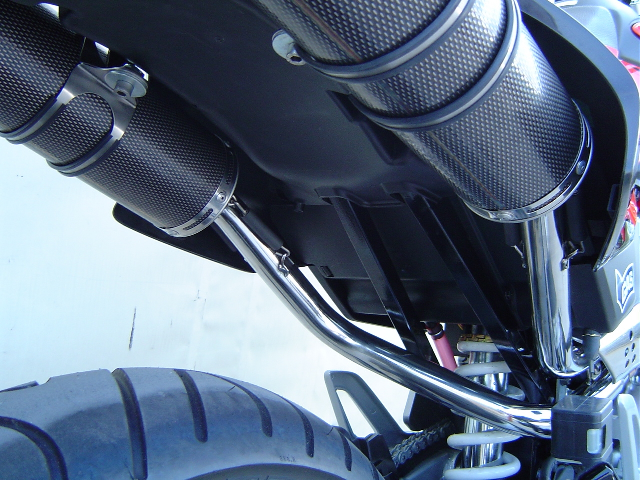 Pot echappement compatible avec Honda Fmx 650 2005-2008, Inox Tondo, Paire de pot d'échappement homologuées, livrées avec db killer amovible, catalyseurs et raccords spécifiques 
