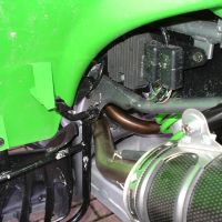 Pot echappement compatible avec Kawasaki Kfx 700 2004-2011, Deeptone Atv, Homologué et légal, système d'échappement complet avec double silencieaux, avec db killer amovible et collecteur spécifique 