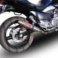 Pot echappement compatible avec Suzuki Gw 250 F Inazuma 2012-2017, Deeptone Inox, Double pot échappement racing, avec les tuyaux de liaison, article sans homologation 
