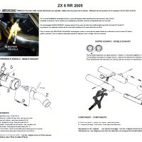 Pot echappement compatible avec Kawasaki Zx-6R 2005-2006, Tiburon Poppy, Échappement légal, homologué,silencieux avec db killer amovible et tuyau de liaison spécifique 