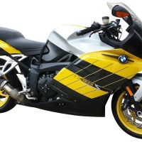 Pot echappement compatible avec Bmw K 1200 S -R 2004-2008, Furore Nero, Échappement légal, homologué,silencieux avec catalyseur, db killer amovible et tuyau de liaison spécifique 